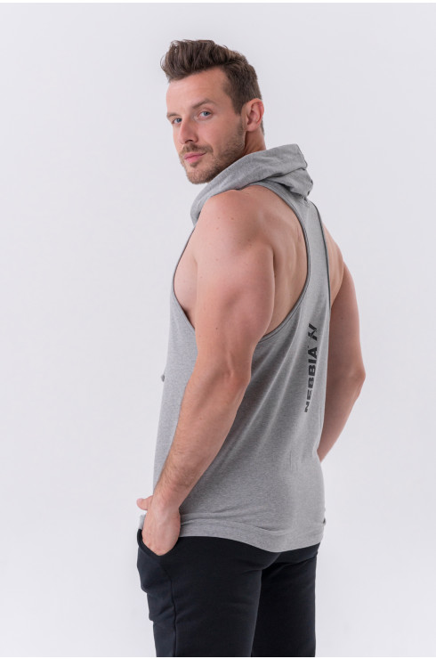 Fitness Tank top with a hoodie 323