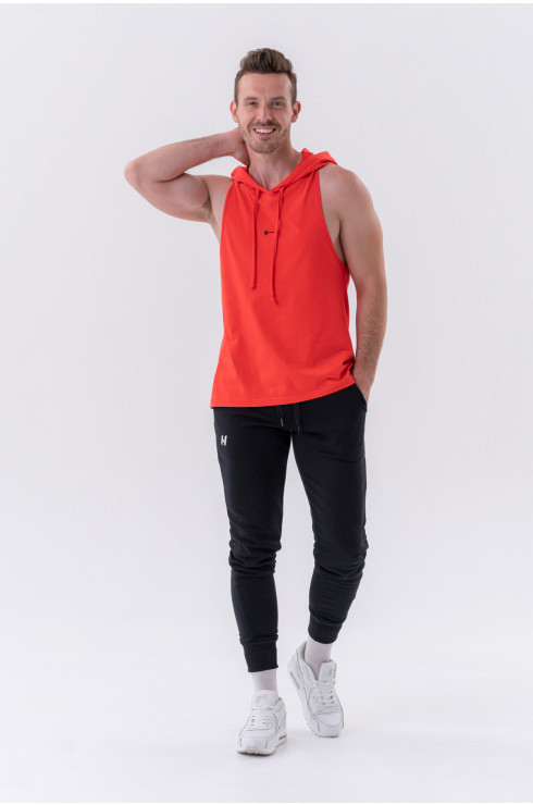 Fitness tielko s kapucňou Red