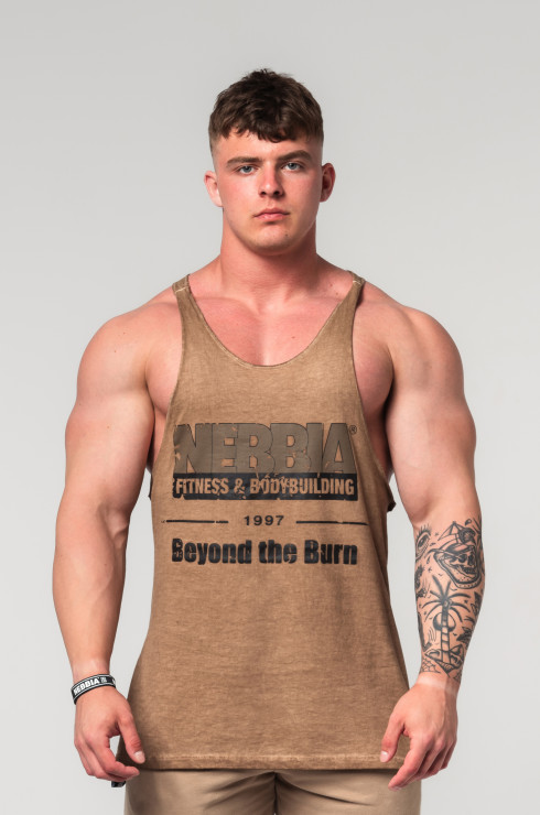 Washed-off camiseta de tirantes oversized MAX OUT