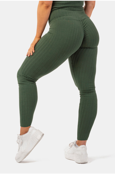 Organic Cotton Ribbed High-Waist Leggings 405