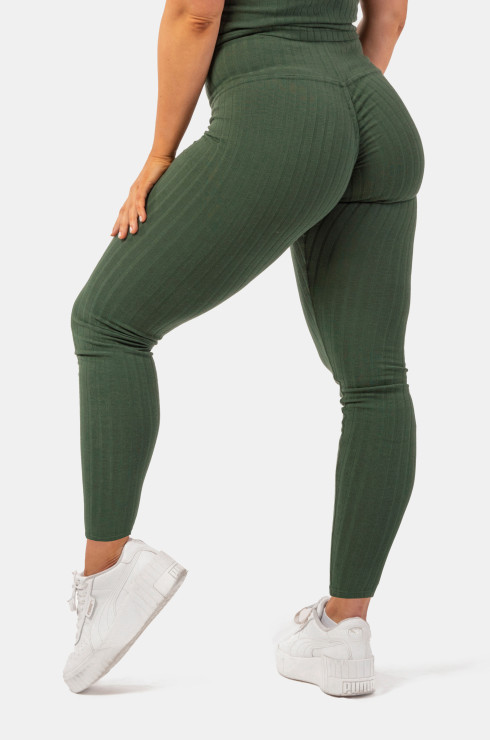 Rebrované High-waist legíny z organickej bavlny