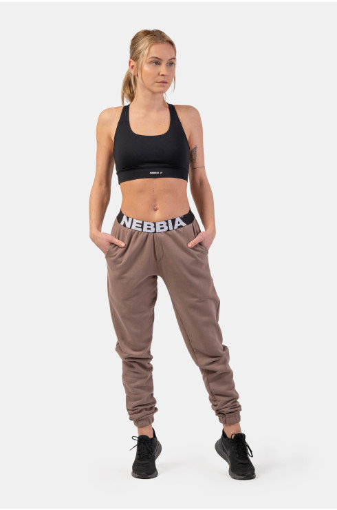 Iconic Mid-Waist Sweatpants 408 Brown