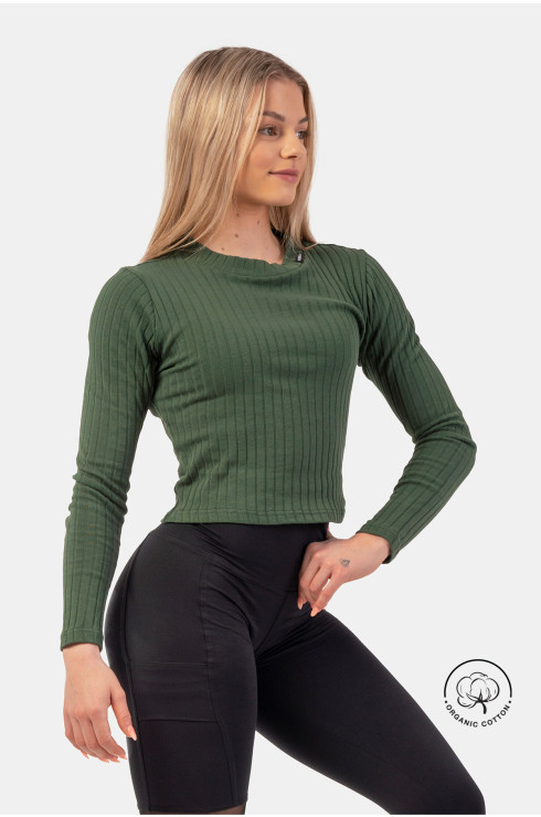 Organic Cotton Ribbed Long Sleeve Top 415