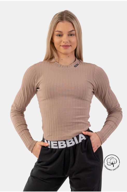 Organic Cotton Ribbed Long Sleeve Top 415