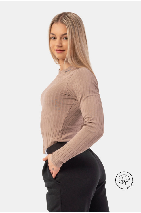 Organic Cotton Ribbed Long Sleeve Top 415
