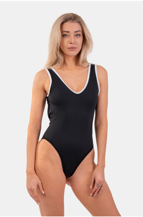 One-piece Swimsuit Black French Style 460