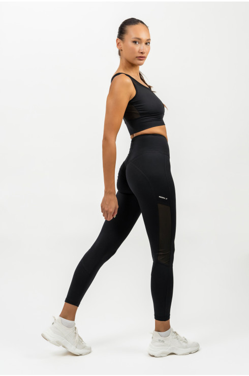 High Waisted Mesh Leggings PERFORMANCE 480 Black