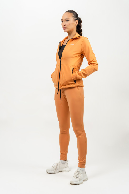 Mikina na zips s odleskom SLEEK Orange