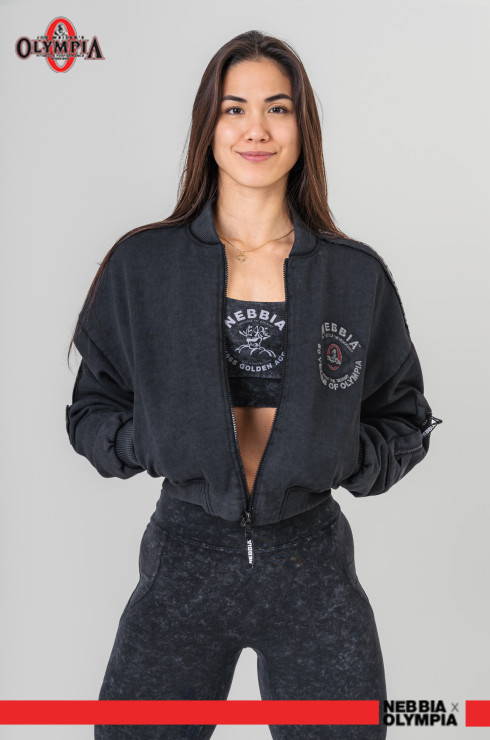 Washed bombera LEGEND s kontrastnou podšívkou