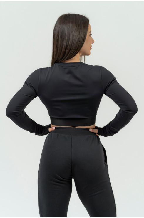 NEBBIA Women's Long Sleeve Crop Top INTENSE Perform 839