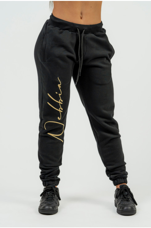 NEBBIA Women's High-Waist Joggers INTENSE Signature 846 Gold