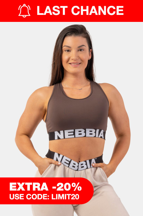 Športová podprsenka s Cross Back strihom Brown