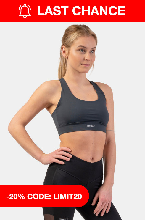 Active športová podprsenka so strednou podporou Dark grey