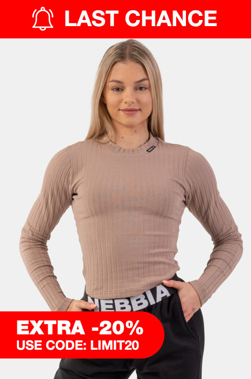 Rebrované tričko s dlhým rukávom z organickej bavlny