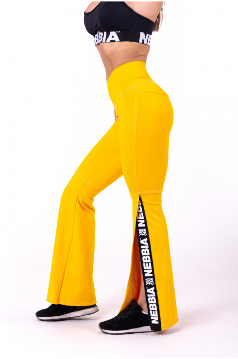 70’s Fancy flared pants yellow 667